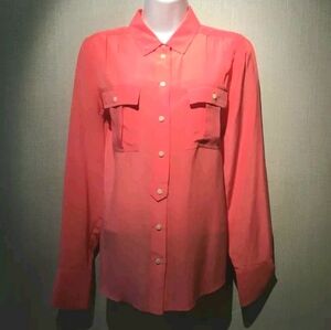 J crew silk utility shirt small